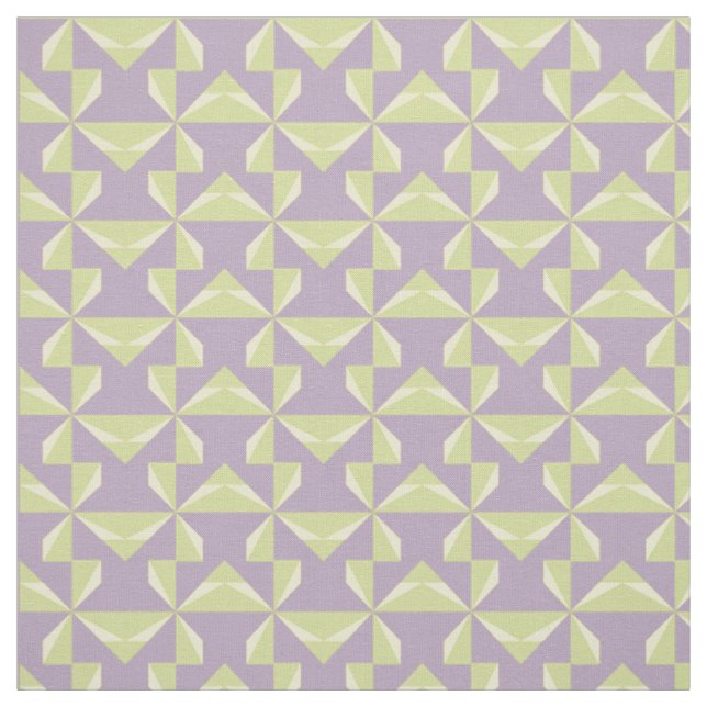 Sage Pinwheels on Plum Purple Fabric (Swatch)