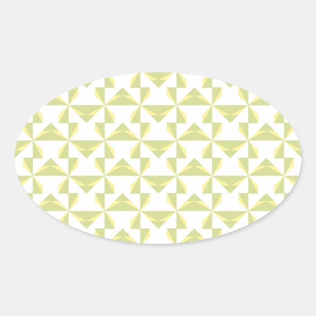Sage Pinwheels Oval Sticker (Front)