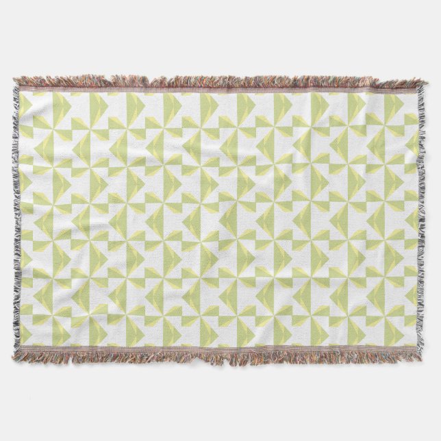Sage Pinwheels Throw Blanket (Front)
