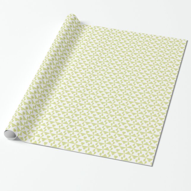 Sage Pinwheels Wrapping Paper (Unrolled)