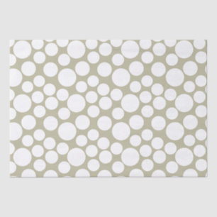 Sage polka dots tissue paper