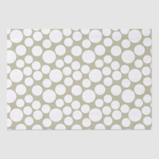 Sage polka dots tissue paper