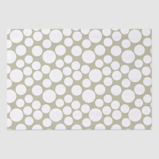 Sage polka dots tissue paper (Front)