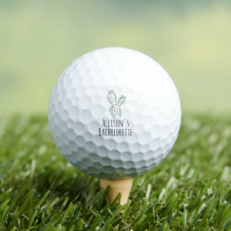 Sage Prickly Pear Cactus Bachelorette Golf Ball