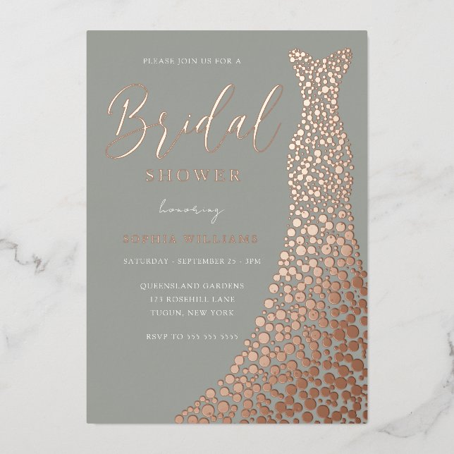 Sage & Rose Gold Gown Bridal Shower (Front)