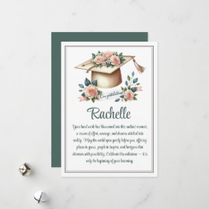 Sage & Rose Graduation Celebration Card