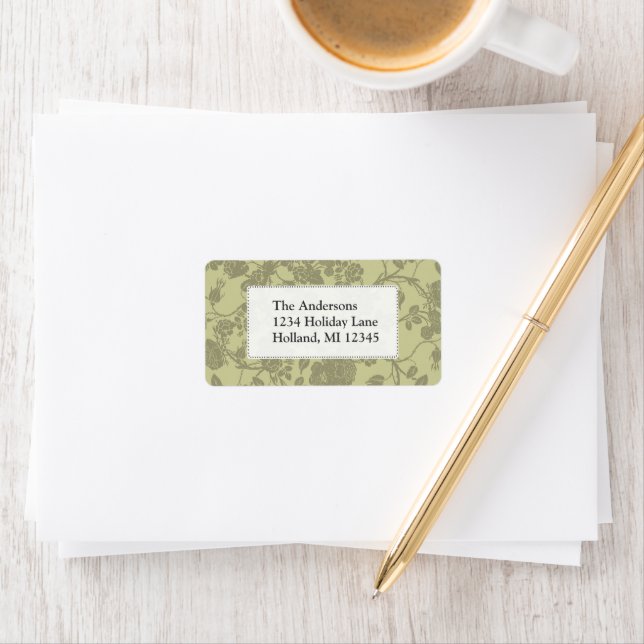 Sage Roses Return Address Label (Insitu)