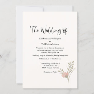 Sage & Rust Watercolor Photo Wedding Invitation