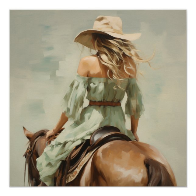 Sage Saddle: Cowgirl Wall Art (Front)