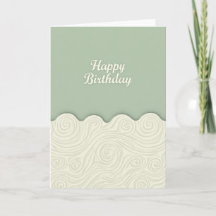 Sage Script Birthday Card