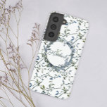 Sage Silver Green Floral Samsung Galaxy Case<br><div class="desc">Elegant and practical Samsung case printed with an elegant collection of floral in sage and grey-silver hues. Personalise with your details easily and quickly,  simply press the customise it button.  Matching items available in our Zazzle store!</div>