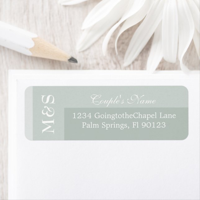 Sage Simple Modern Chic Script Wedding (Insitu)
