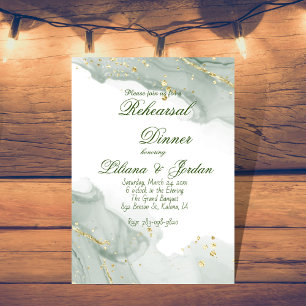 Sage SIMPLE  STYLISH Rehearsal Dinner INVITATIONS