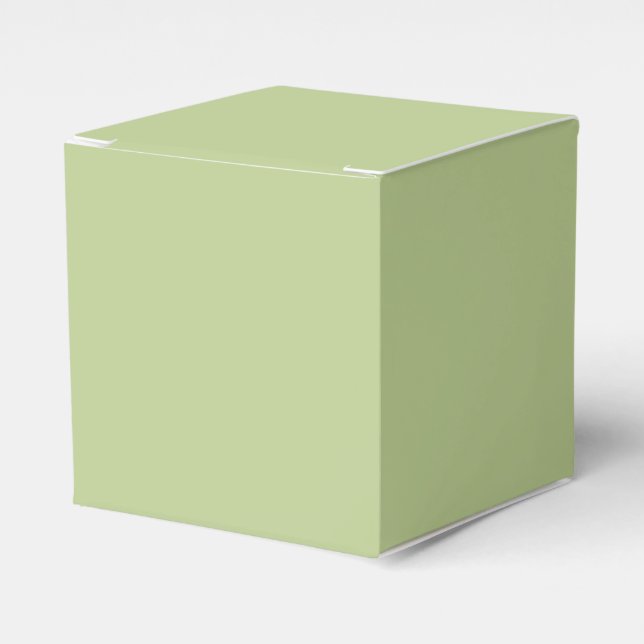 Sage Solid Colour Favour Box (Front Side)
