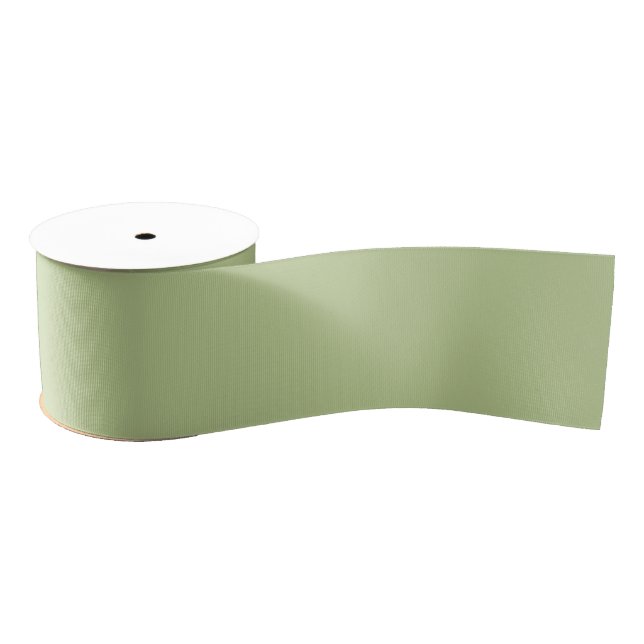 Sage Solid Colour Grosgrain Ribbon (Spool)