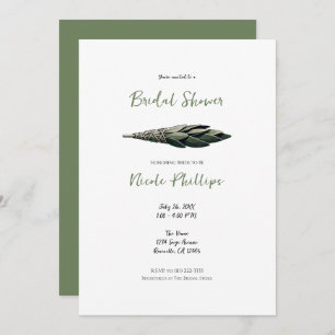 Sage Stick Cleansing Herb Energy Bridal Shower  Invitation