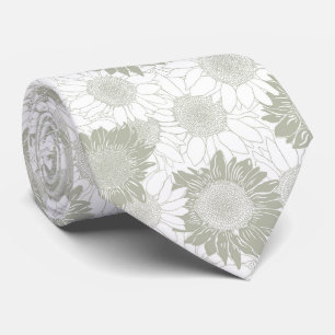Sage Sunflower Tie