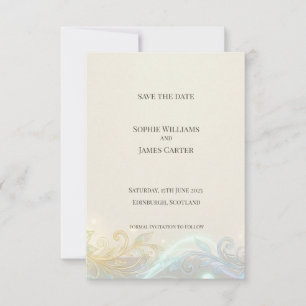 Sage Teal Botanical Save the Date Card