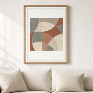 Sage Terracotta Arcs Art Print