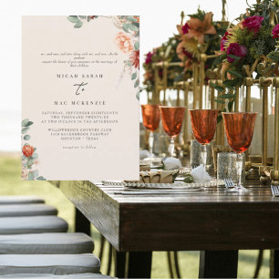 Sage & Terracotta Both Sets of Parents Wedding Invitation