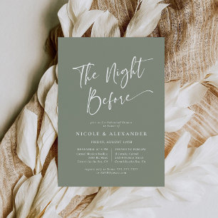 Sage The Night Before Rehearsal Dinner Invitation
