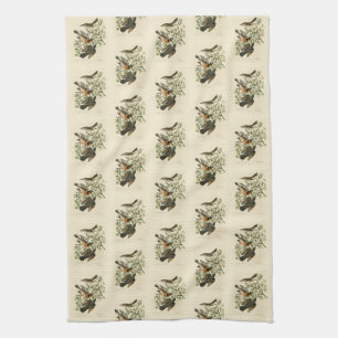 Sage Thrasher and Varied Thrush, Audubon's Birds Tea Towel