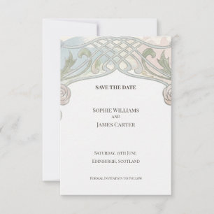 Sage Trellis Nouveau Save The Date