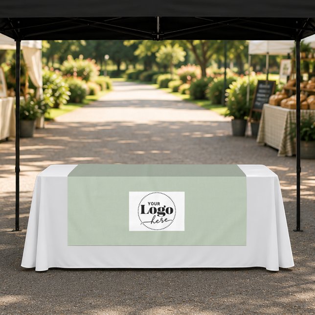 Sage Vendor Booth Display Logo Tablecloth Runner (Creator Uploaded)