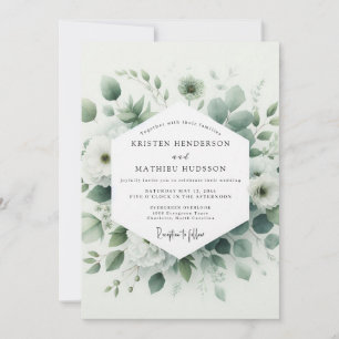 Sage Verdant Botanical Wedding Invitation