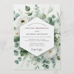 Sage Verdant Eucalyptus Wedding Invitation