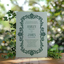 Sage Vintage Ornate Frame All in One Wedding