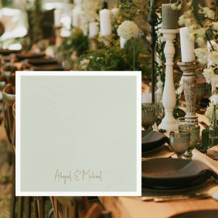 Sage Wedding Cocktail Napkin