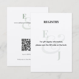 Sage Wedding Registry | QR Code Enclosure Card
