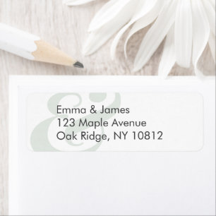 Sage Wedding Return Address Label   Centred