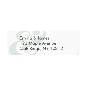 Sage Wedding Return Address Label Centred