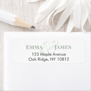 Sage Wedding Return Address Label Names