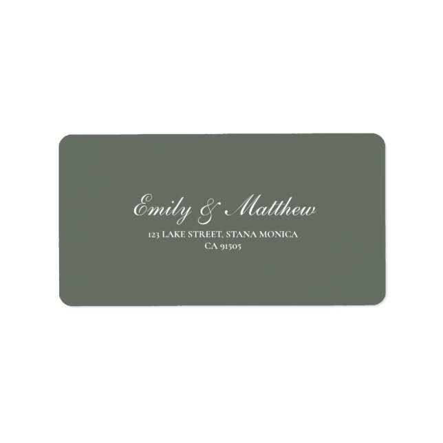Sage Wedding Return Address Labels (Front)