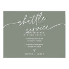 SAGE Wedding Shuttle Service Sign