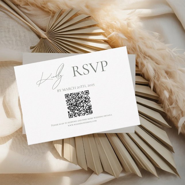 Sage Where Forever Begins Wedding RSVP Cards (Creator Uploaded)