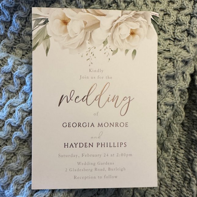 Sage & White Floral Rose Gold Wedding (Creator Uploaded)