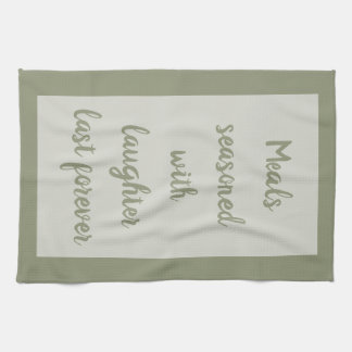 Sage - White  Tea Towel