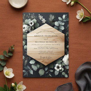 Sage Woodland Bloom Wedding Invitation