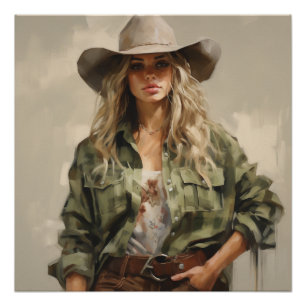 Sagebrush Hues: Cowgirl Wall Art