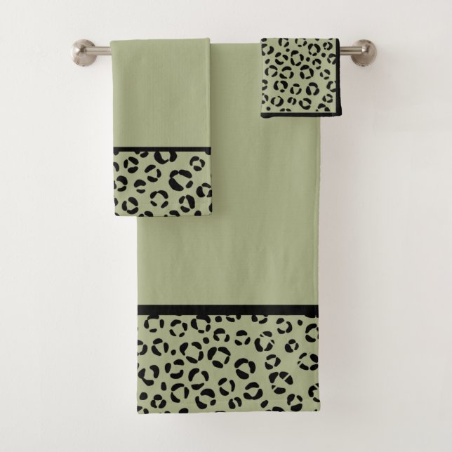 Saged Leopard Bath Towel Set (Insitu)