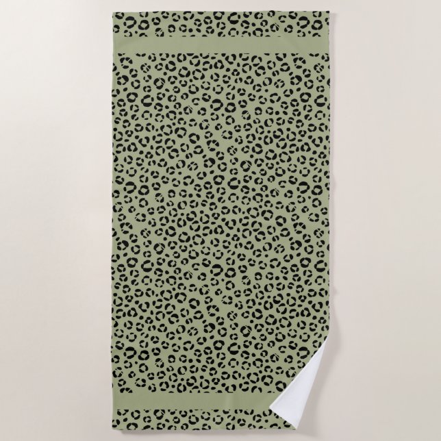 Saged Leopard Beach Towel (Front)