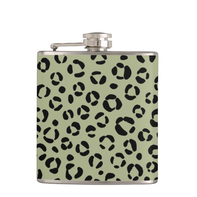 Saged Leopard Hip Flask (Front)