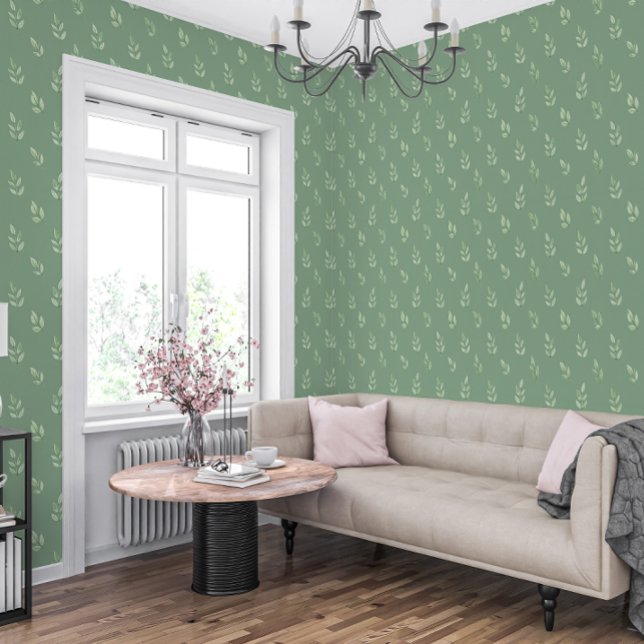 Sageleaf Serenity Watercolor Botanical Wallpaper  (Bring the quiet beauty of nature indoors and create a retreat guests never want to leave.🌿✨🏡)