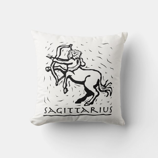 Saggitarius Birthday Year Astrological Zodiac Sign Cushion (Front)