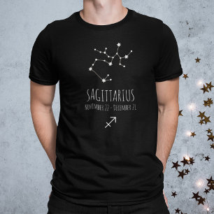 Saggitarius   Personalised Zodiac Constellation T- T-Shirt