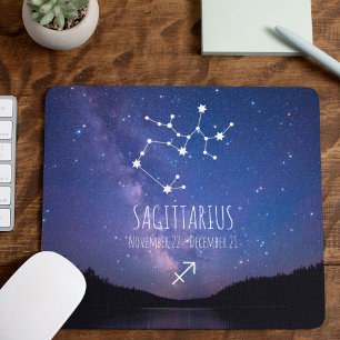 Saggitarius Personalized Zodiac Constellation Mouse Mat